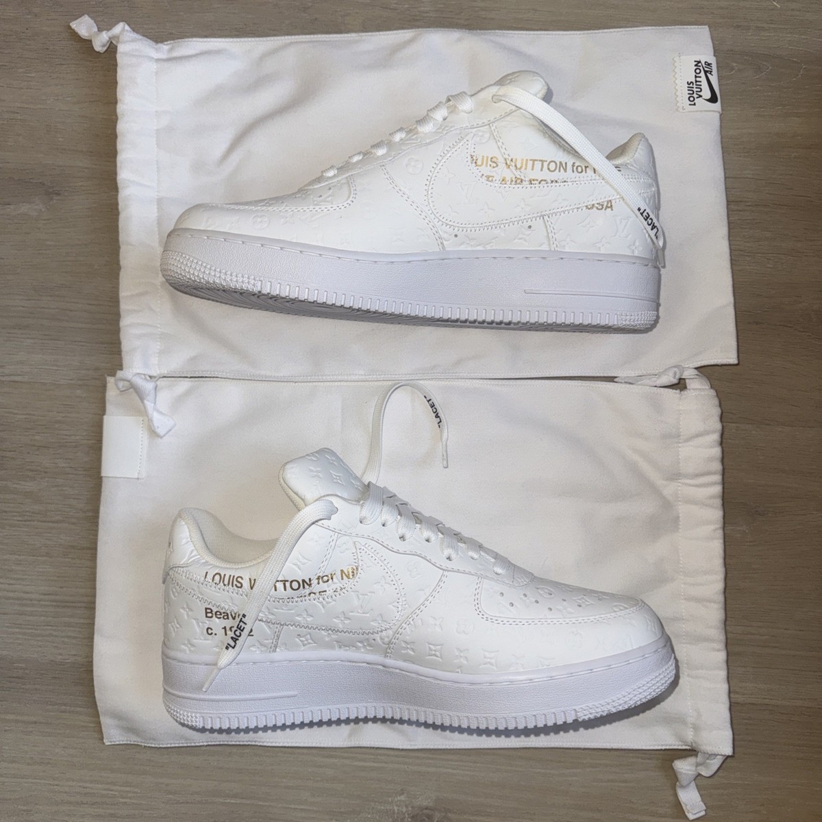 Louis Vuitton Nike Air Force 1 Low “by Virgil Abloh” White Size 9