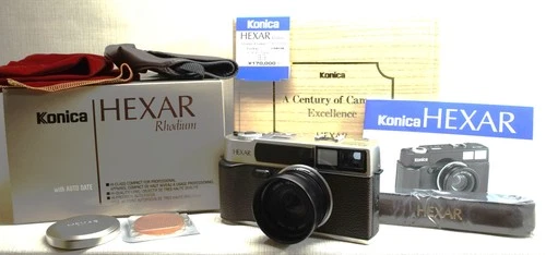 Rare[Almost Unused] Konica Hexar Rhodium Rangefinder 35mm Film Camera From Japan