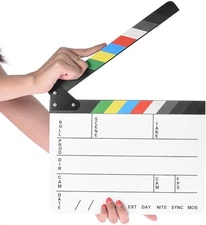 Director Movie Video Slate Clapboard Film Movie Clapper Board Color Clap Stick
