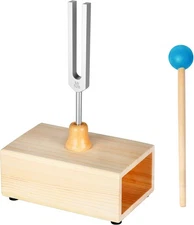 528Hz Tuning Fork Set – Aluminum Alloy with Wooden Resonance Box & Mallet 