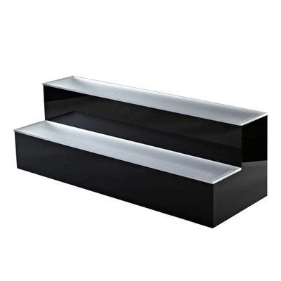 Krowne KR-2T72-R 72'' Wide Two Tier Lighted Countertop Liquor Display