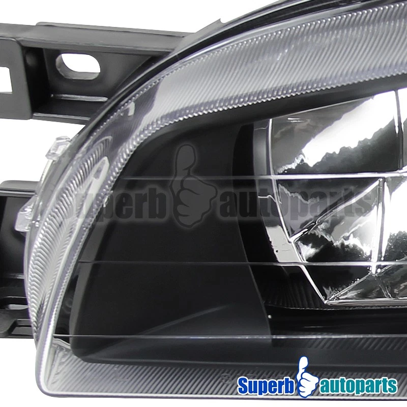 Fits 1995-2001 Subaru Impreza Black Headlights+Corner Turn Signal Lamps - Image 3 of 4
