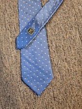 Louis Vuitton Blue Silk Polka Dot Monogram Necktie