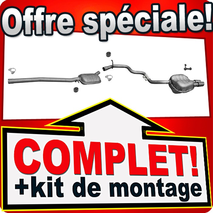 Échappement SKODA SUPERB II 1.8 TSi en inox robuste haute durabilité anti-corrosion