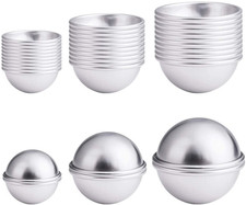 30PCS- Bath Bomb Mold Kit, 15 Set 3 Size Mold Bath Bombs Press for DIY Making