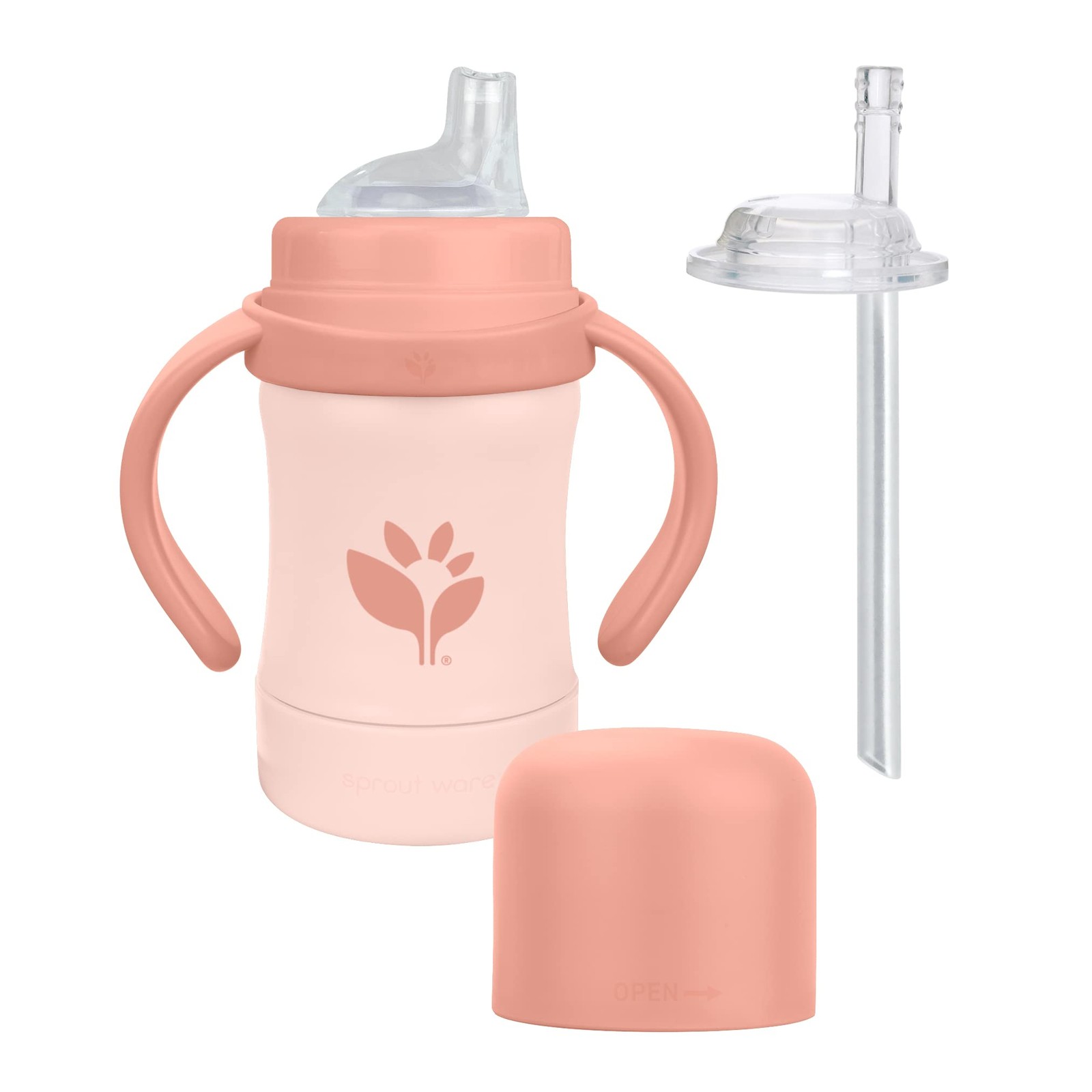 Flexible Silicone Sippy Cup With Straw Safe For 6 Months And Up 6 Ounce