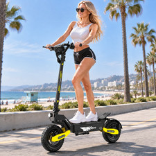 1200W Electric Scooter for Adults 13AH 30MPH 11" Off-Road Tire Foldable Escooter