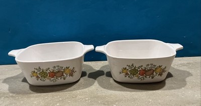 Lot Of 2 Corning Ware Spice Of Life Vintage P-43-B  2 3/4 Cup Casserole Dish
