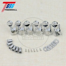 Guitar Tuners 6r In Line String Tuning Pegs Keys Machine Heads Chrome