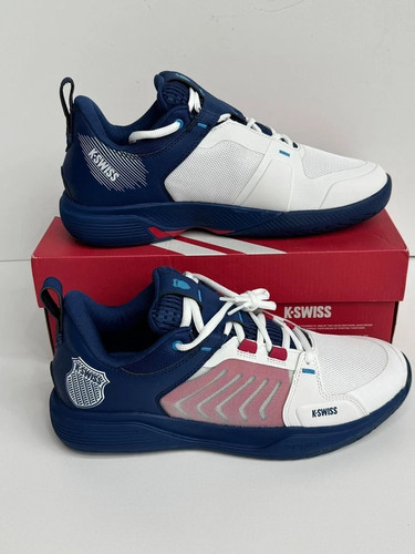 NEW K SWISS Men’s Ultrashot Team Tennis Court Shoe, Navy/White/Red, - Picture 6 of 9
