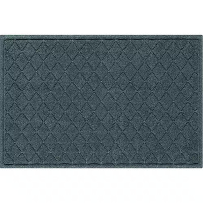 Waterhog Argyle Bluestone 34 In. X 52 In. PET Polyester Indoor Outdoor Door Mat
