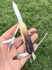Custom Victorinox Golfer 84mm PLUS Buffalo Horn Scales RARE FIND / Collectible