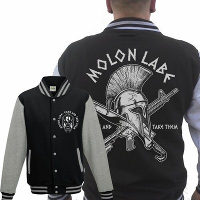 Molon Labe Collegejacke G  Morale Isaf  BW Navy Seals Operator 300 Sparta SAS