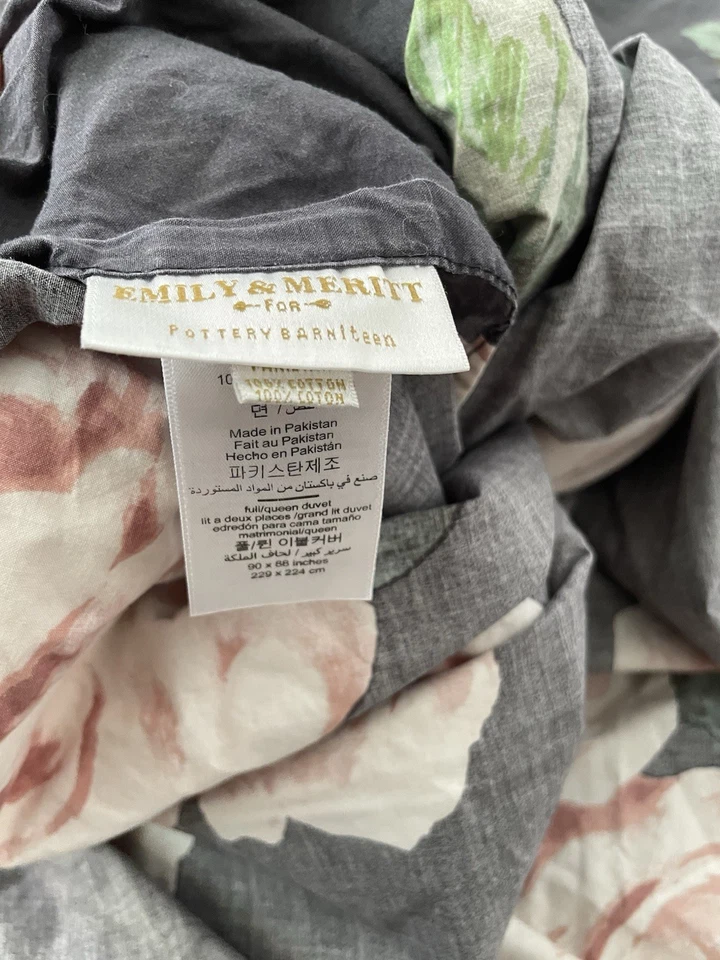 Funda nórdica completa/queen Pottery Barn Teen Emily & Meritt Bed of Roses Foto 3 de 4