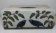 Primitives By Kathy Wood Tissue Box Cover Black Birds Lightweight