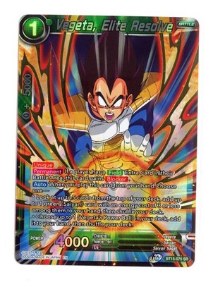 Vegeta, Elite Resolve BT15-075 Super Rare Holo Saiyan Showdown NM