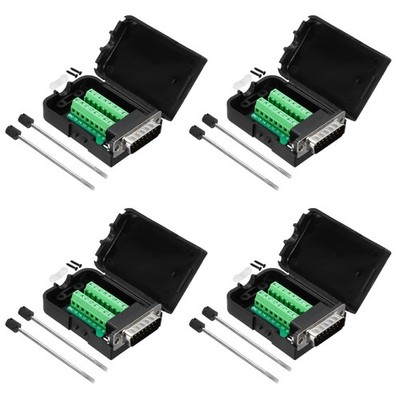 D-sub DB15 Breakout Board Connector Männlich Buchse Terminalblock Adapter 4stk