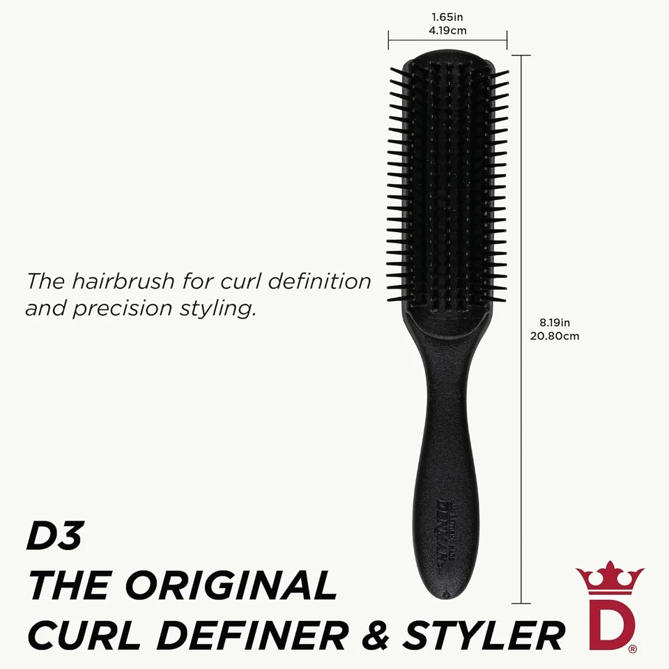 Denman D3 Original Curl Definer & Styler, Cepillo de Pelo Rizado para Mujeres y Hombres - 7 R Foto 2 de 4