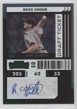 2022 Chronicles Contenders Rookie Ticket Draft Green 15/50 Reiss Knehr Auto 0q1p
