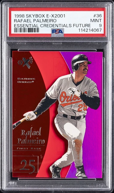 1998 Skybox E-X 2001 Essential Credentials Future #36 Rafael Palmeiro 3/65 PSA 9