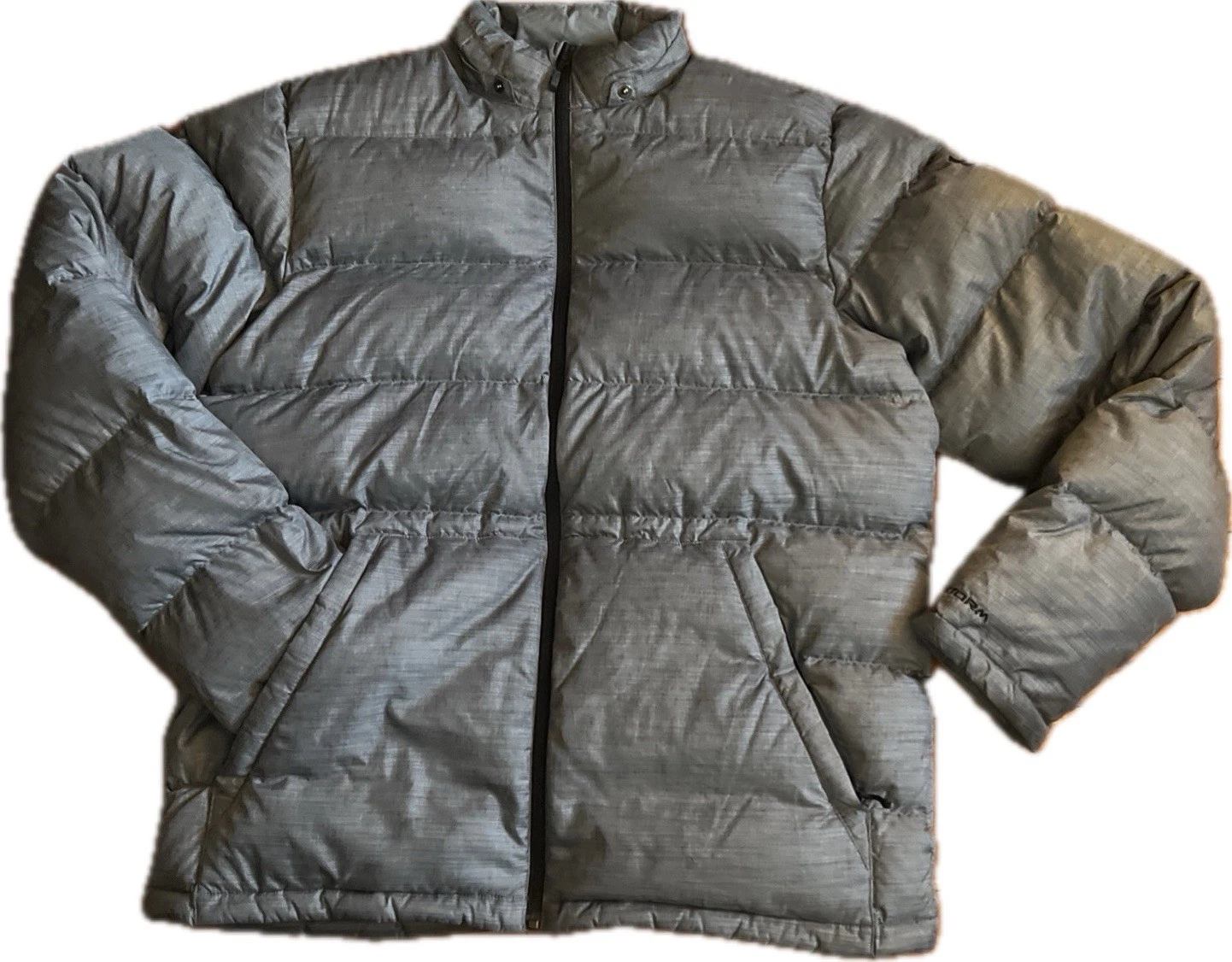 Under Armour UA Storm Down Puffer Jacket Men L 700 Fill Repel Gray Coat NO HOOD!