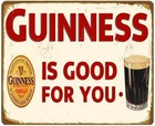 Vintage Guinness Good for You House Tin Metal Signs Home Décor 8x12