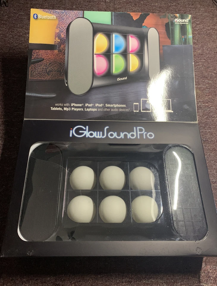 Pink iSound Wireless Rechargeable Bluetooth iGlow Dancing light Speaker #YY9 - Image 2 of 3