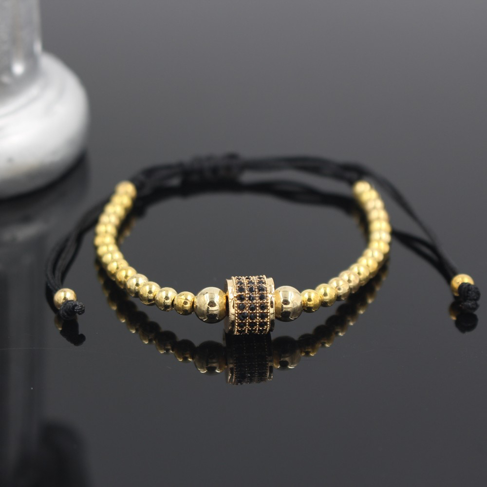 Men Women New Style Anil Arjandas Bracelet Pave Macrame 18k Gold Filled  Finish