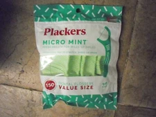 New ! 2 x 150 Counts PLACKERS Micro Mint Dental Floss Picks 