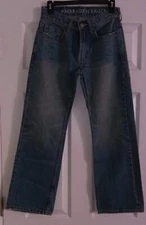 AMERICAN EAGLE JEANS MEN'S SIZE 26/28 LOW RISE BOOT-CUT RELAXED JEANS