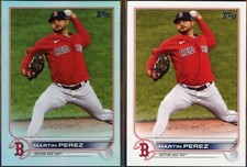 2022 Topps Series 1 Martin Perez #212 Rainbow Foil & Base - Red Sox - Pair