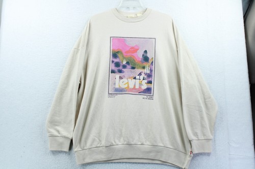 Levis Journey to the unknown Herren beige leichtes Sweatshirt UFO Größe Small - Bild 1 von 8