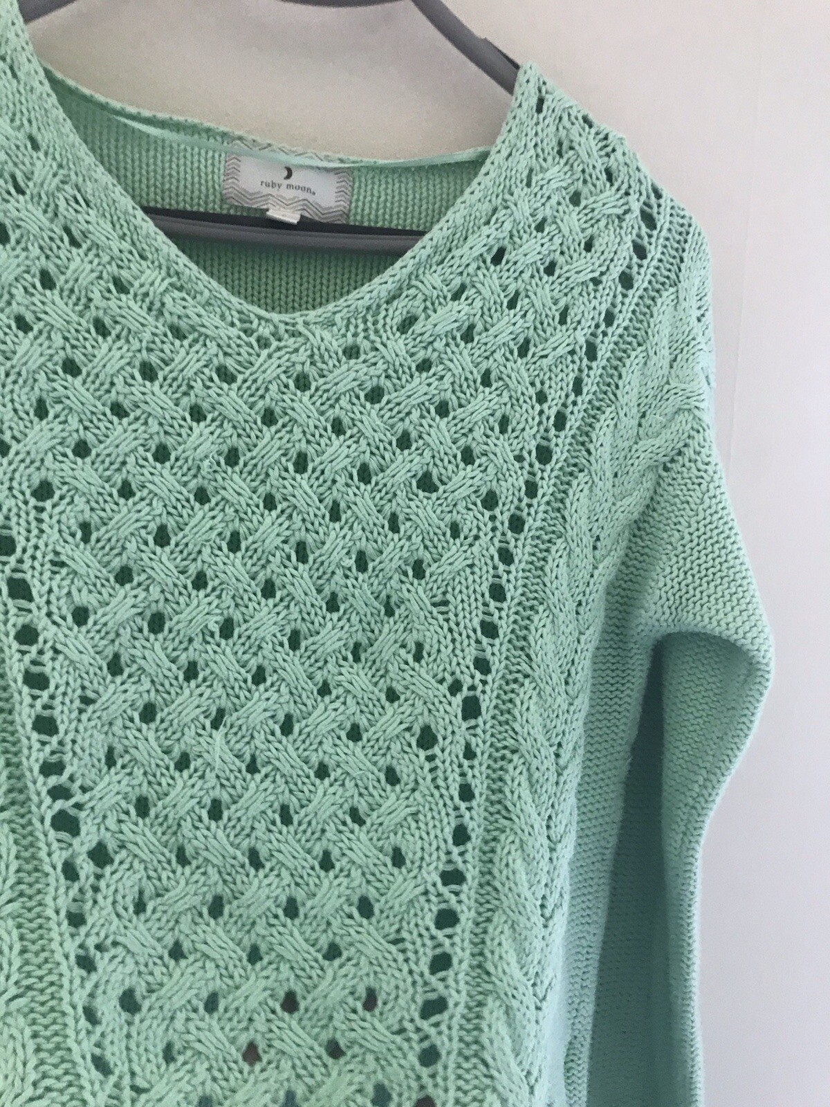 ruby moon small mint green knit pullover long sle… - image 4