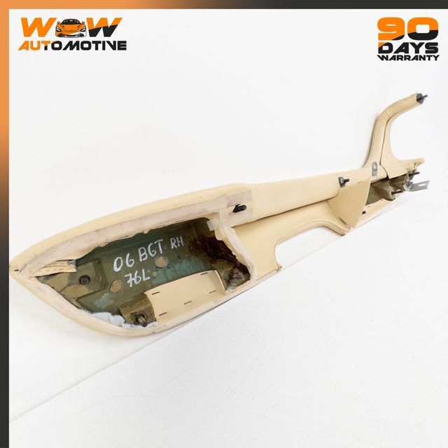 04-10 BENTLEY CONTINENTAL GT RIGHT PASSENGER DOOR ARMREST LEATHER BEIGE OEM