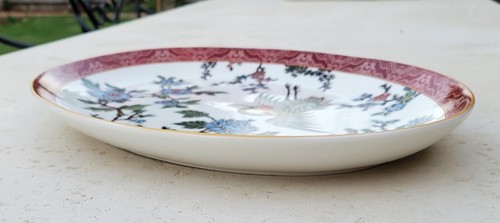 WILLIAM SONOMA CRANE COLLECTION STONEWARE OVAL PLATTER - Picture 5 of 7