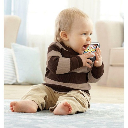 Fisher-Price Laugh & Learn SMART PHONE Toy (Grey) with 30+ Songs & Sounds - Picture 8 of 9