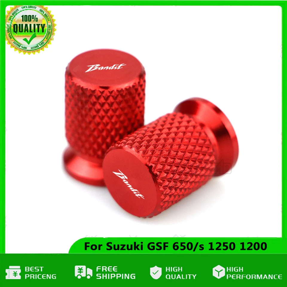 BANDIT LOGO Wheel Air Port Cover Valve Stems Caps For Suzuki GSF 650/s 1250 1200 - Image 2 of 4