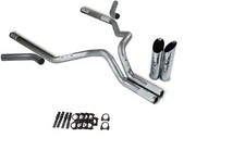 Chevy Gmc 1500 88-95 3 Dual Exhaust Kits No Muffler Slash Tips Corner Exit