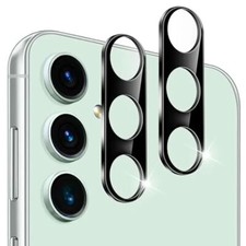 2-Pack HD Tempered Glass Camera Lens Protector for Samsung Galaxy S23 FE - Black