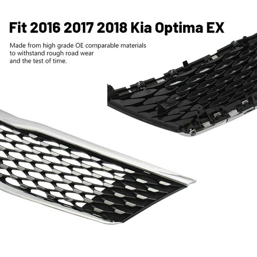 For 2016-2018 Kia Optima EX Front Upper Lower Grille + Bumper Bracket Left&Right - Picture 4 of 15