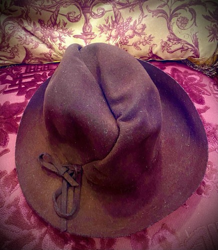 Vtg Mr. JOHN Classic Cocoa 100% WOOL Mouchoir Mélange FELT Brimmed HAT EUC Bows - Picture 14 of 22