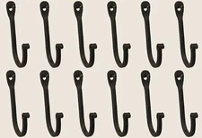 Colonial Tin Works Vintage Hand Forged Iron Classic Early American Plain Hook...