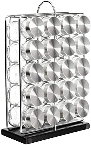 Zevro Zero Gravity Wall-Mount Magnetic Spice Rack, Set of 12