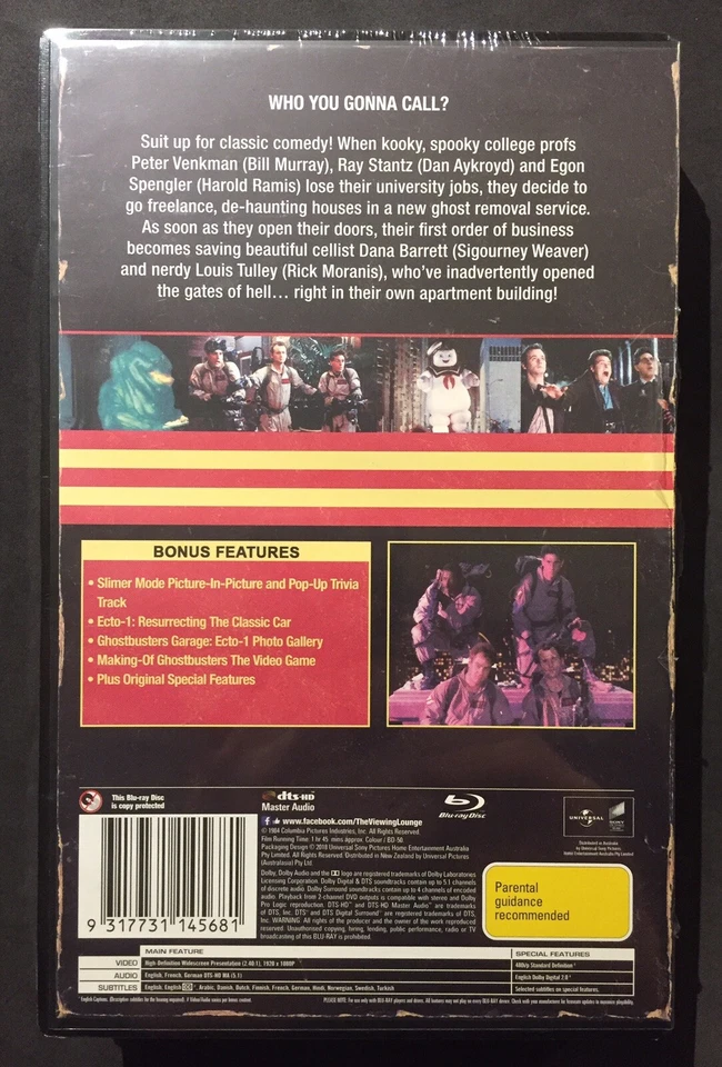 GHOSTBUSTERS (1984) BLU RAY BRAND NEW JB HI-FI VHS CASE EXCLUSIVE REGION FREE - Image 2 of 2