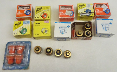 Lot 40 Buss Gould Gem Master Electric 15 20 25 30 Amp 125 V Fuse Box Thread USA