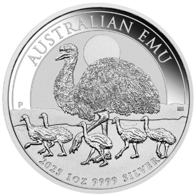 #ad Australian Emu 2025 $1 1 oz Pure Silver BU Coin in Capsule Australia Perth Mint $40.99