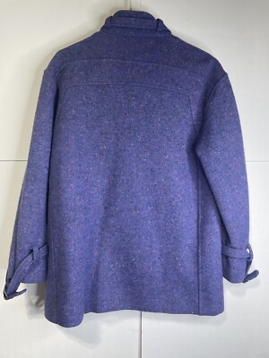 Vintage Jimmy Hourihan Of Dublin Donegal Tweed Purple Wool Coat