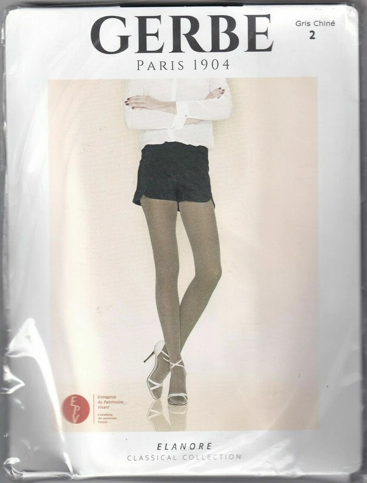 Collant GERBE ELANORE (dernière collection) 3 coloris 5 tailles. Cotton tights. - Photo 2/4