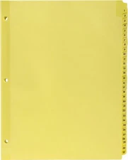 Business Source Preprinted 1-31 Tab Index Dividers 8-1/2" x 11", Buff 
