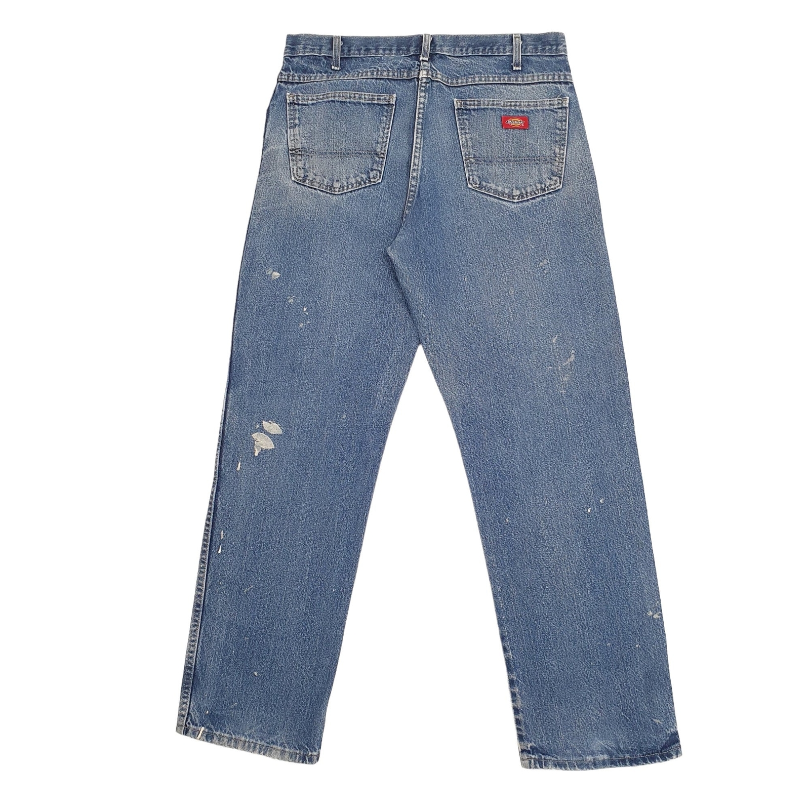 DICKIES Carpenter Workwear Trousers Cotton Blue Mens W36 L32 image 3